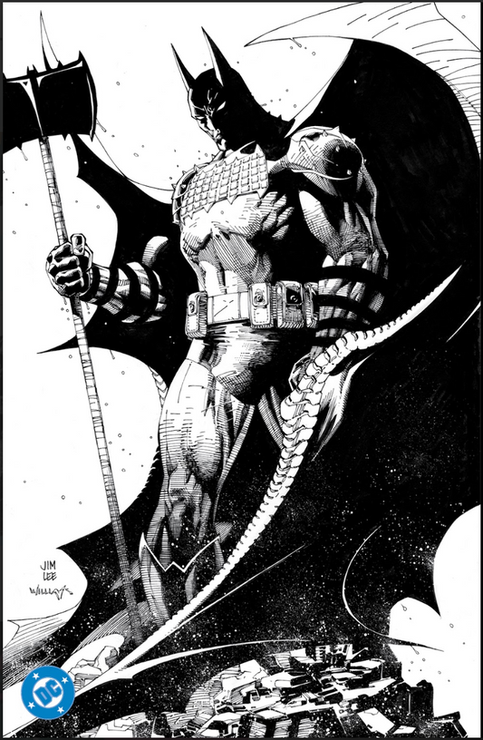 ABSOLUTE BATMAN #1 CVR H INC 1:100 JIM LEE BLACK & WHITE CARD STOCK VAR - ARABIC VERSION