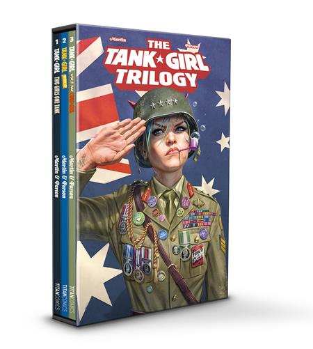 TANK GIRL TP TRILOGY SLIPCASE SET DIRECT MARKET EDITION BRETT PARSON UNIFORM CVR (MR)