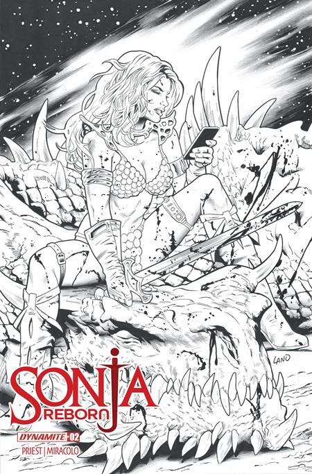 SONJA REBORN #2 CVR N GREG LAND LINE ART FOC BONUS VAR