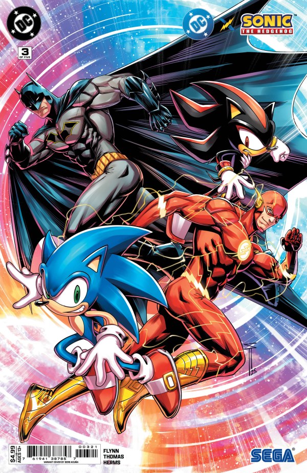 DC x Sonic the Hedgehog #3 Cover B Serg Acuña Variant