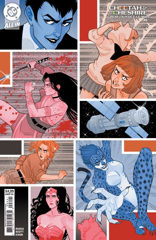 Cheetah and Cheshire Rob the Justice League #6 Cover C Marguerite Sauvage Variant