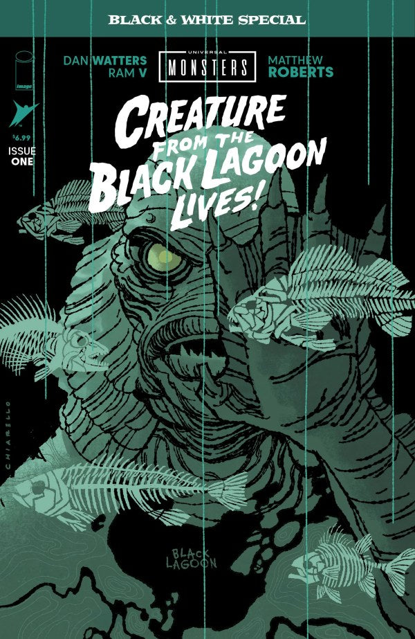PRE ORDER: Universal Monsters: Creature from the Black Lagoon Lives! Black & White Special #1 Cover B Mark Chiarello Variant