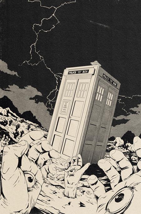 Doctor Who: Circuit Breaker #2 Cover E Flops Black & White Takeover Color-Your-Own Variant