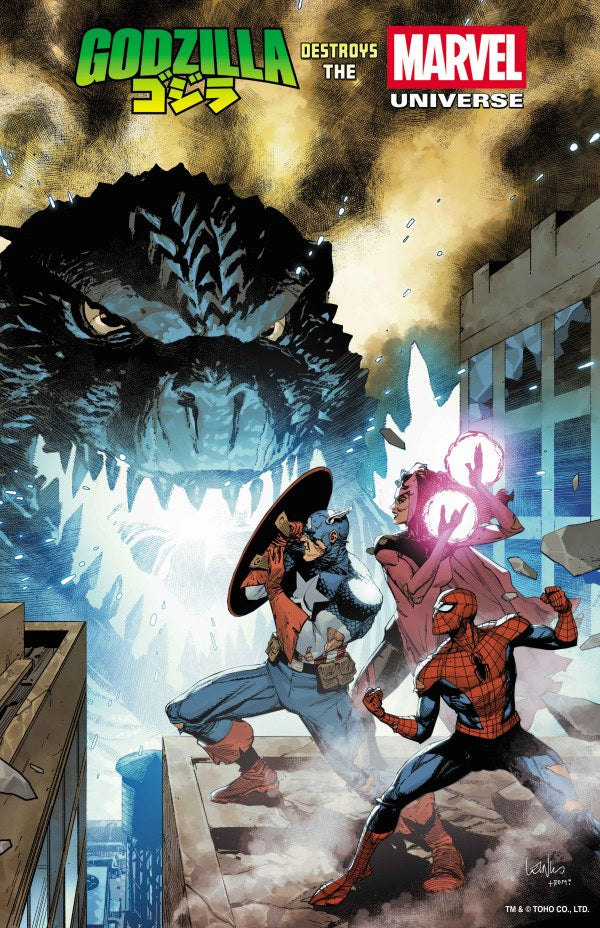 Godzilla Destroys the Marvel Universe #1 Leinil Francis Yu Variant
