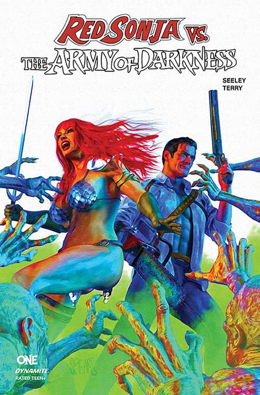 Red Sonja vs. the Army of Darkness #1 Cover S Mark Spears White Foil Variant