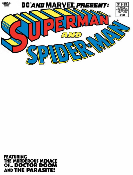 DC and Marvel Present: Superman and Spider-Man Treasury Edition #1 Cover D Blank Variant
