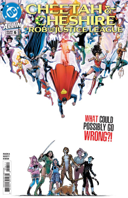 Cheetah and Cheshire Rob the Justice League #6 cvr A by Nicola Scott