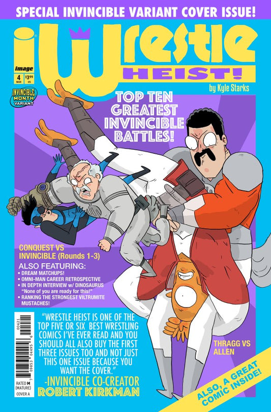 Wrestle Heist #4 Cover B Kyle Starks Invincible Team-Up Variant