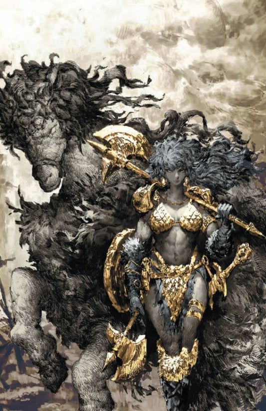 Red Sonja: Noir #1 Knight of Comics HeroesCon Donghee Kim Gold Wraparound Variant