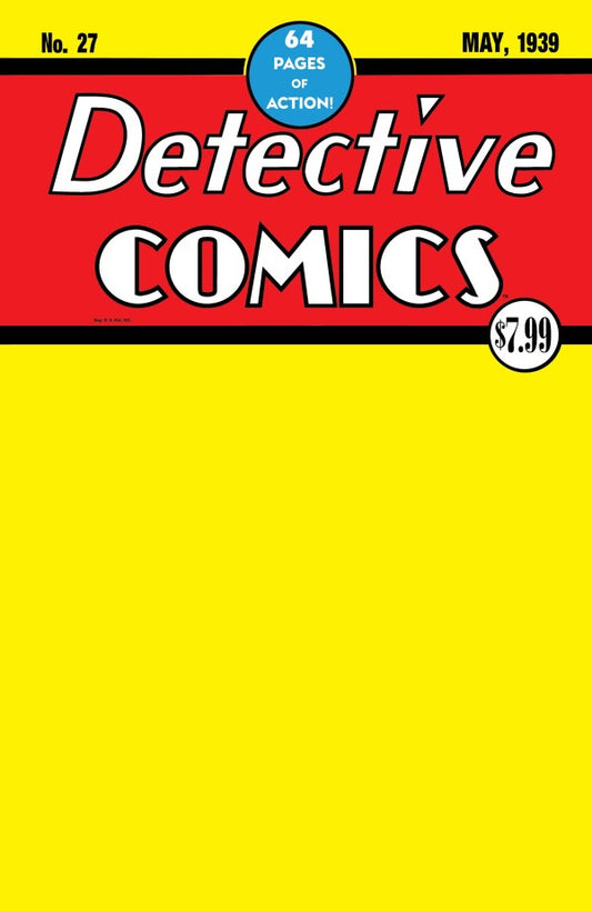 Detective Comics #27 Facsimile Edition 2026 Blank Variant