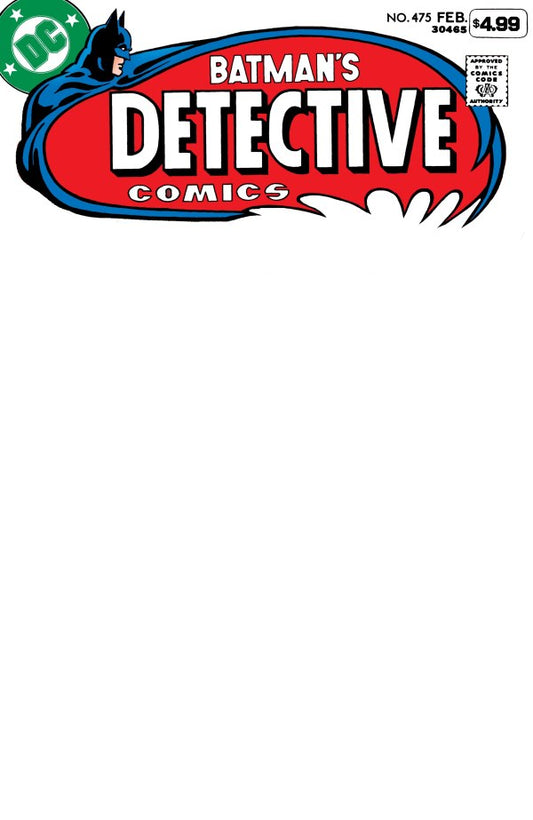 Detective Comics #475 Facsimile Edition 2026 Blank Variant