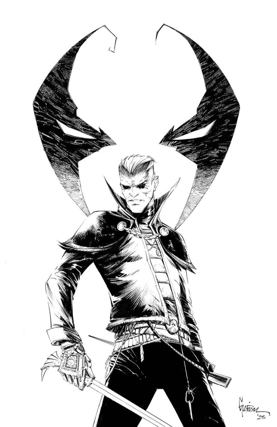 The Curse of Sherlee Johnson #5 Cover C Jonathan Glapion Black & White Virgin Variant