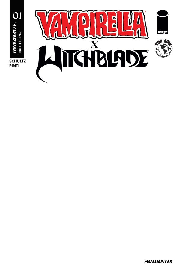 Vampirella x Witchblade Special #1 Cover F Blank Authentix Variant