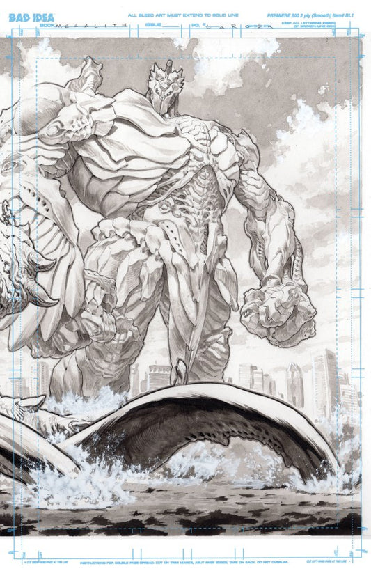 The Olympus Saga: Megalith #1 Cover D Lewis LaRosa Line Art 1 Wraparound Variant