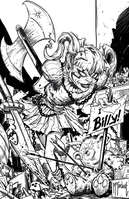 The Curse of Sherlee Johnson #1 Cover C Todd McFarlane Black & White Virgin Variant