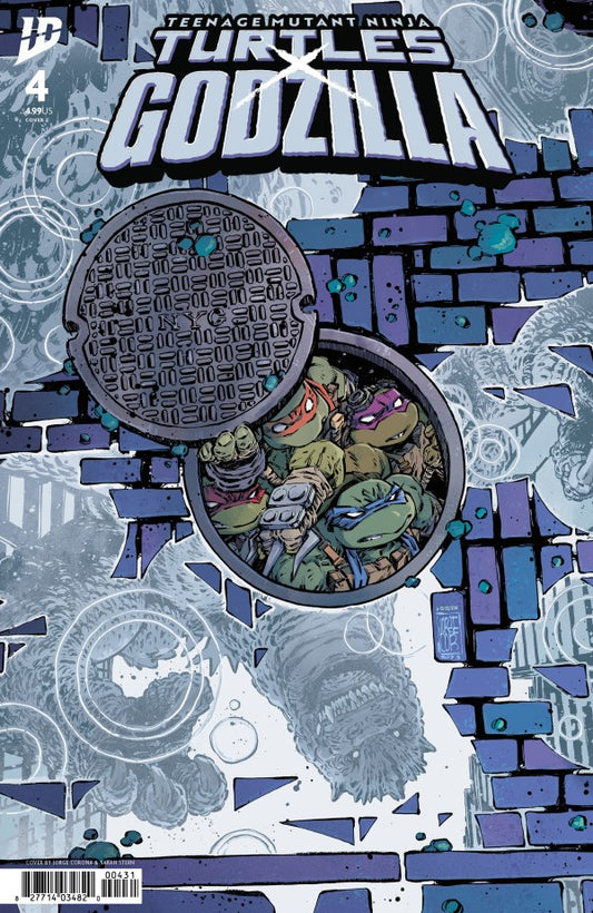 Teenage Mutant Ninja Turtles x Godzilla #4 Cover C Jorge Corona Variant