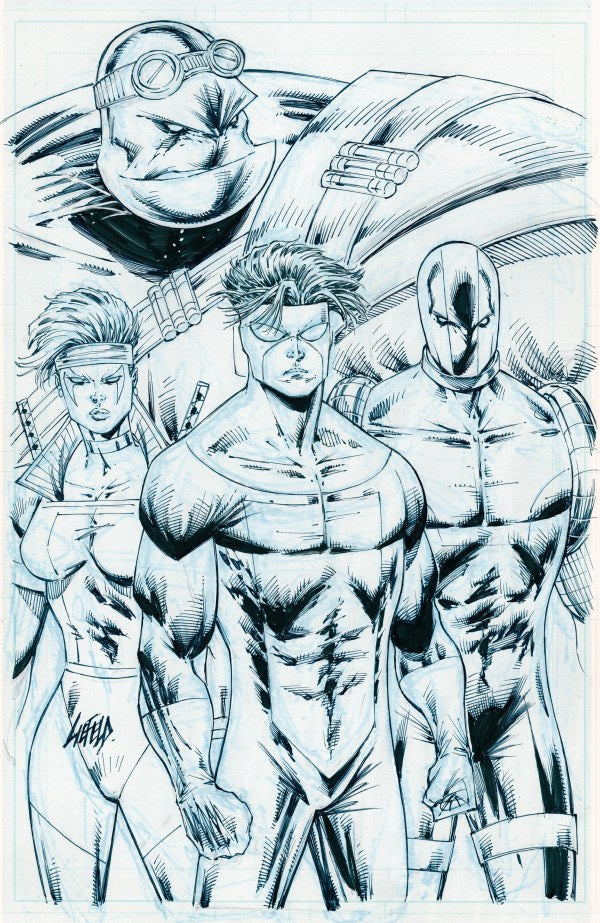 Youngblood #5 Cover H Rob Liefeld Black & White Invincible Team-Up Variant